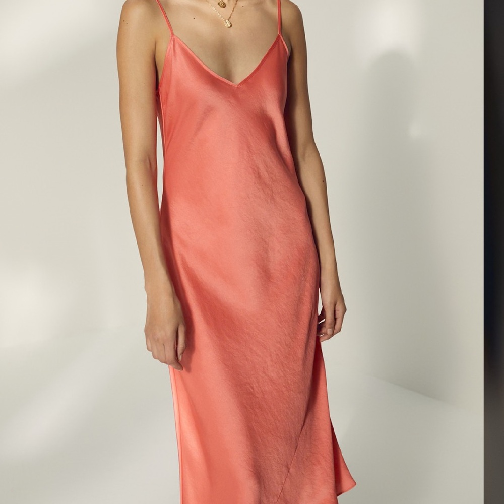 Wilfred Only Slip Satin Midi Dress L